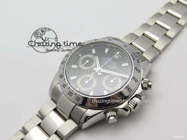 JF Sec@9 Bracelet Edition On Daytona A7750 Dial SS 116520 Black 0314